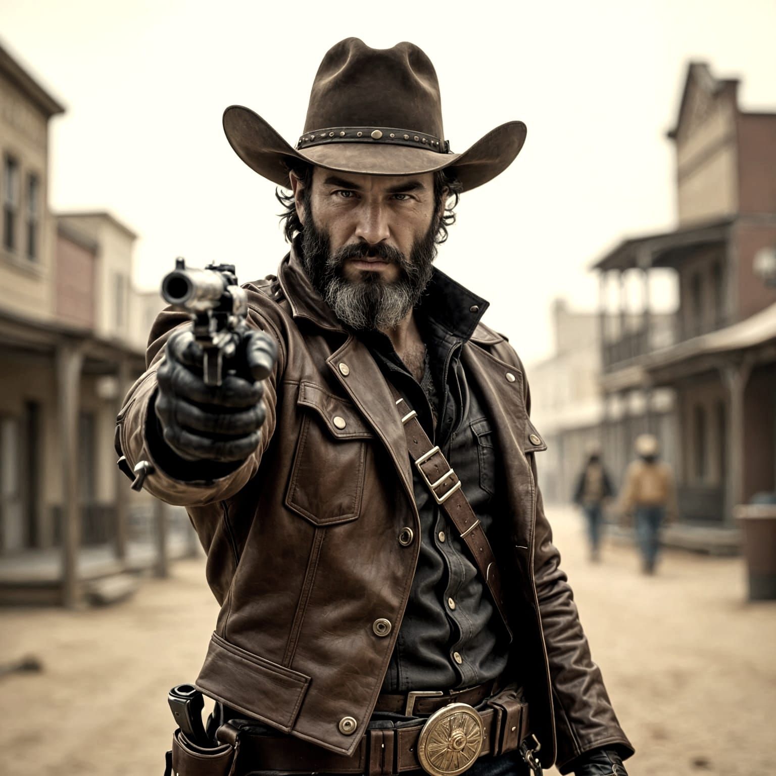 Western Gunslinger Ready to Draw