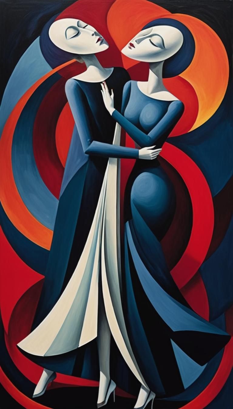 Rainbow Hand Writing Mystic Calligraphy, in Oil Painting Sty...