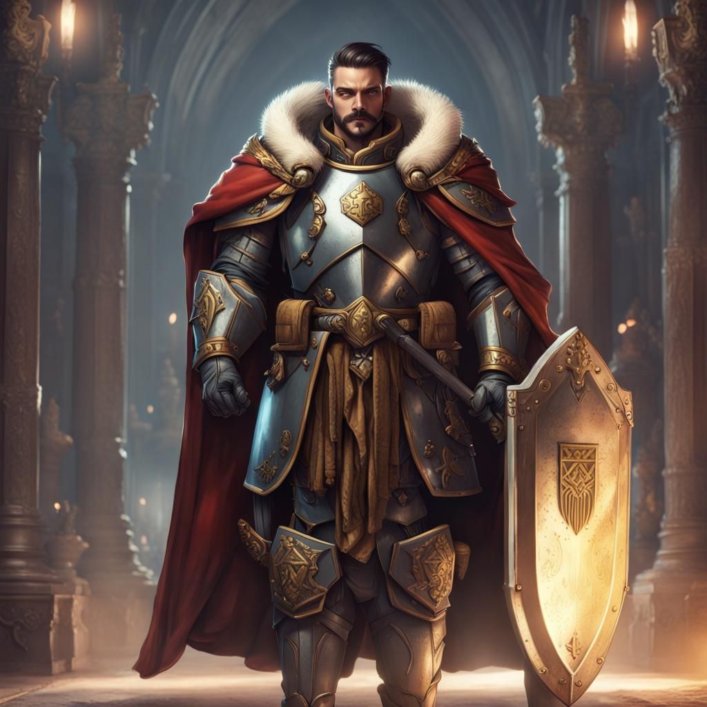 Warhammer 40K Knight in Comic Style