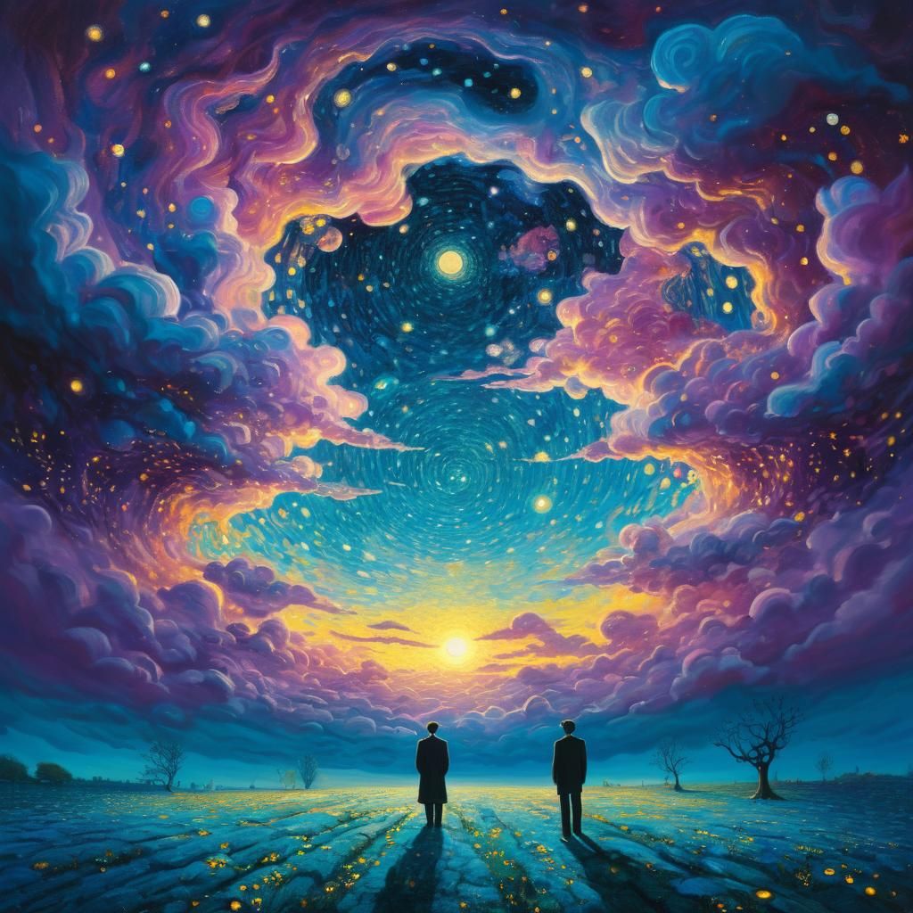 Ethereal Figure Guided by Inner Light, Cinematic Art