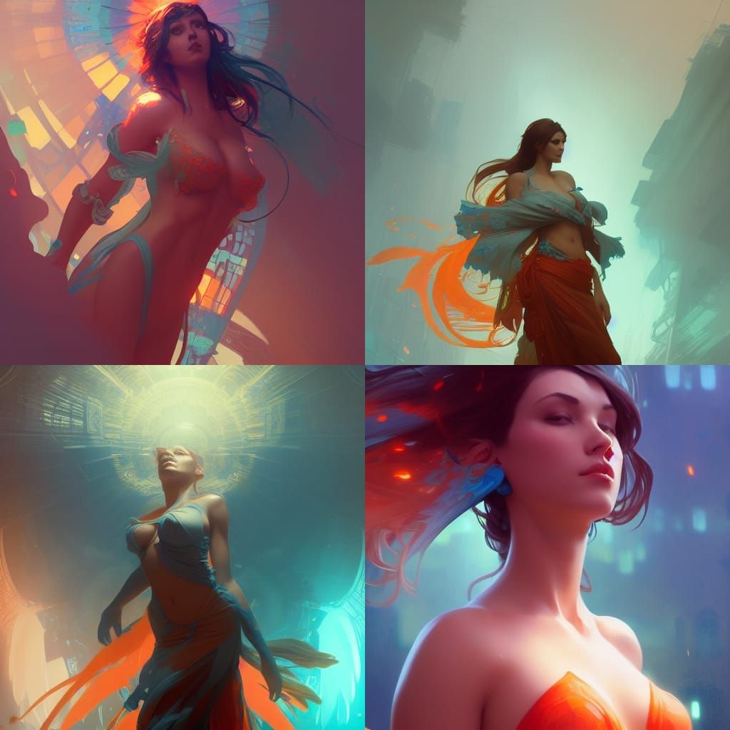 Voluptuous Mother, Hyperdetailed Digital Art