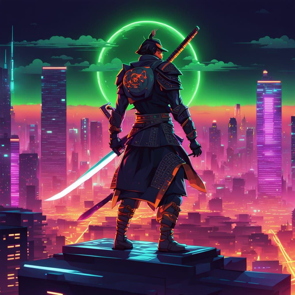 Futuristic samurai