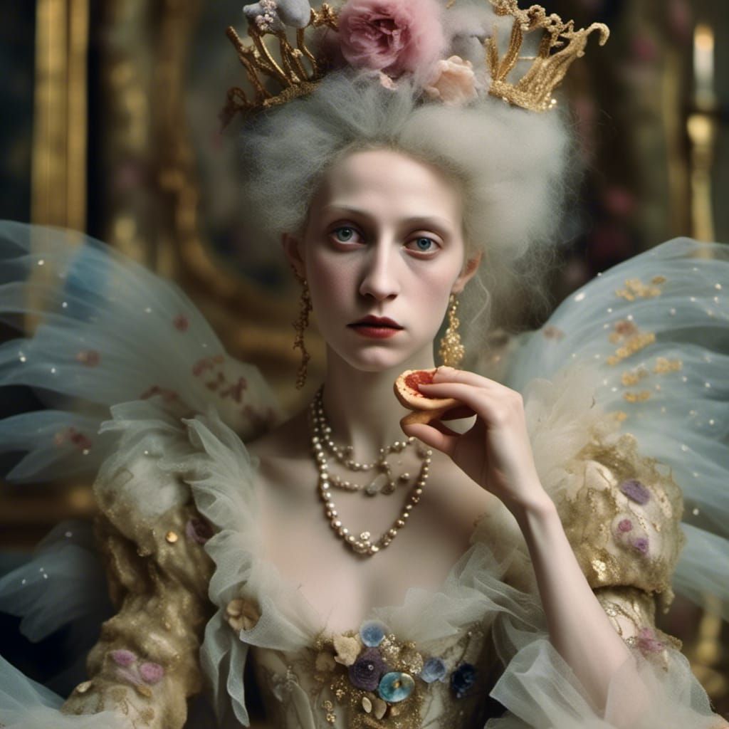 Marie Antoinette's Pizza Feast: A Rococo Fantasy