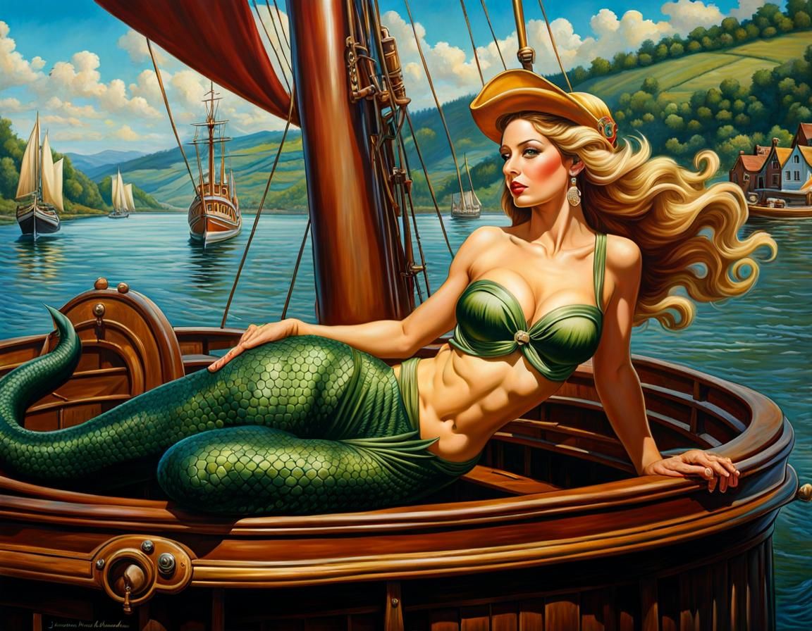 schmexy mermaid sunning herself