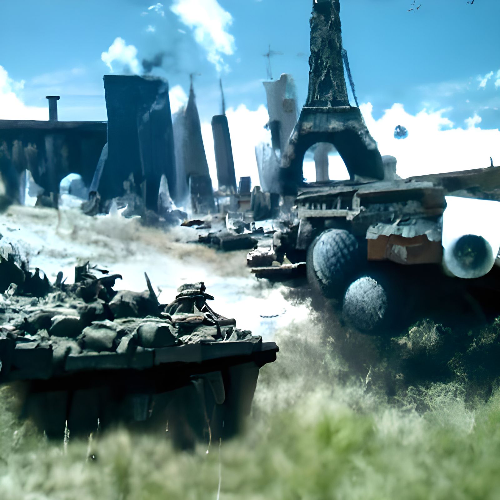 World War Aftermath: A Detailed Matte Painting