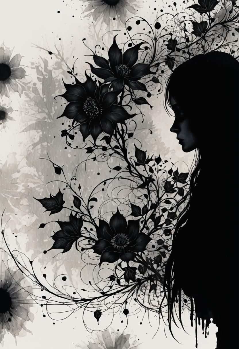 Gothic Photogram: Death Comforts Fae Beauty