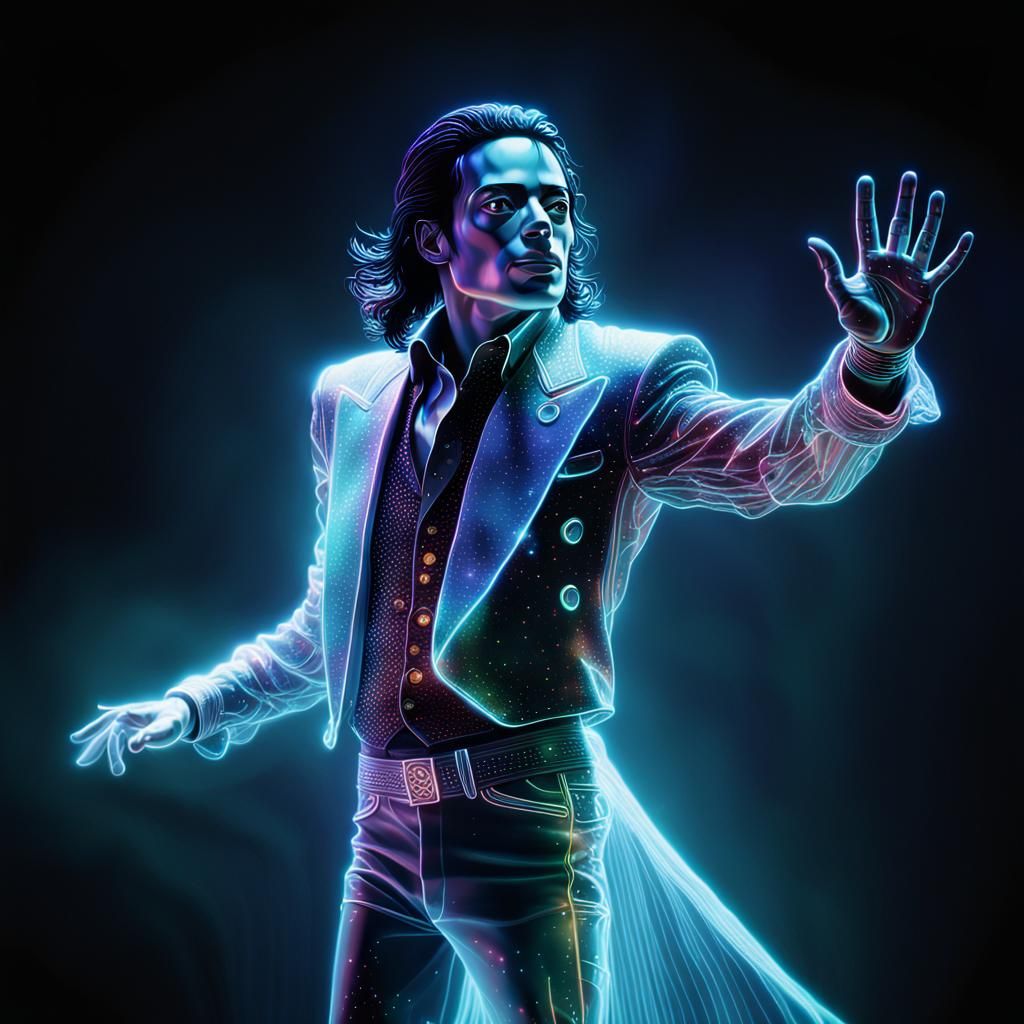 Ethereal Michael Jackson Ghost in Mid-Air