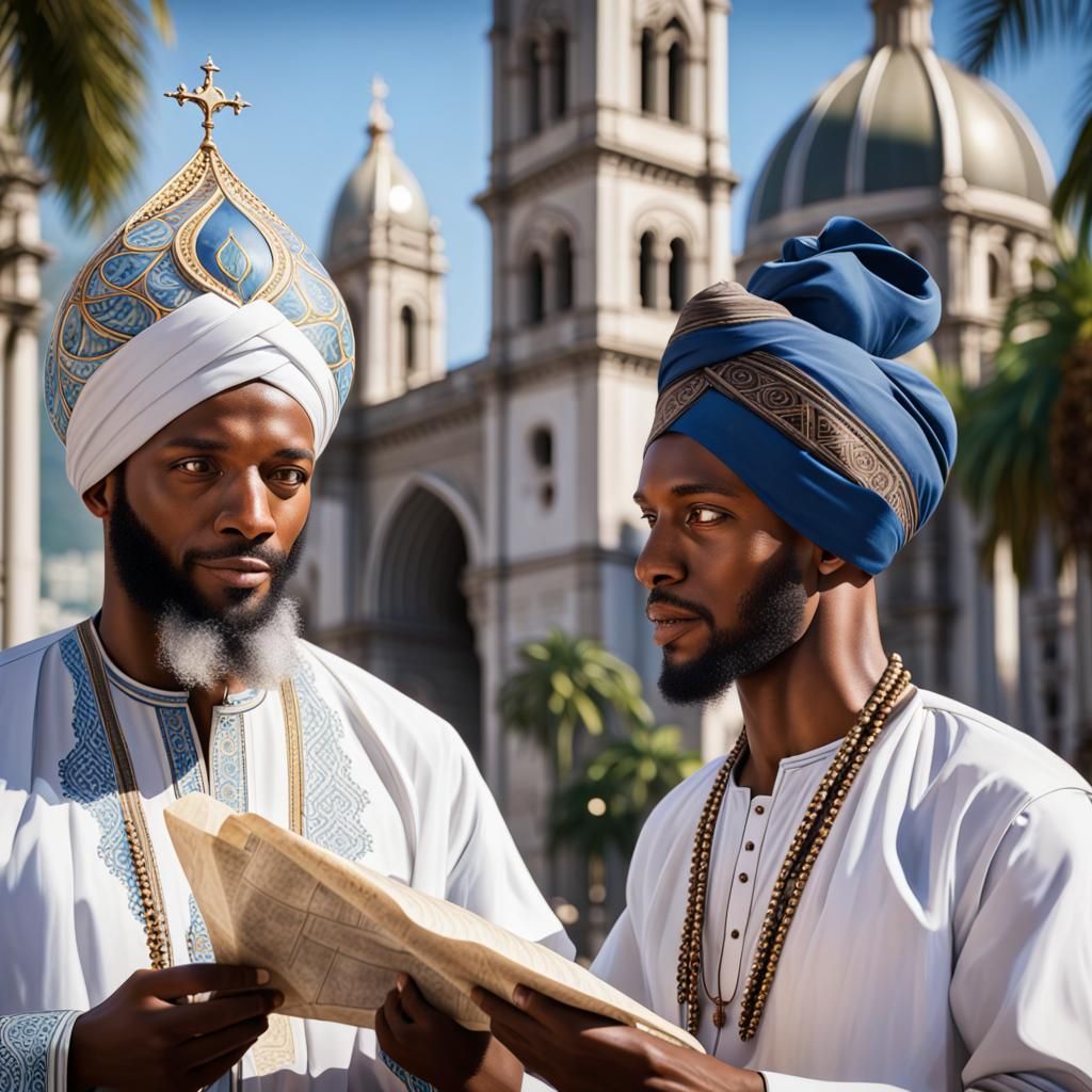 Moorish Cathedrals and Moors in Rio: Oil Painting