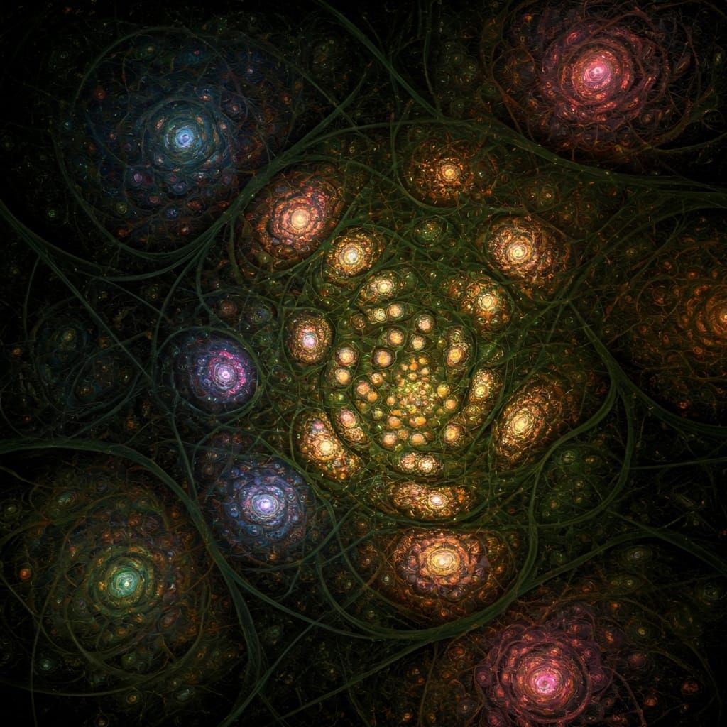 Fantastical Galaxy Garden with Stardust Paths