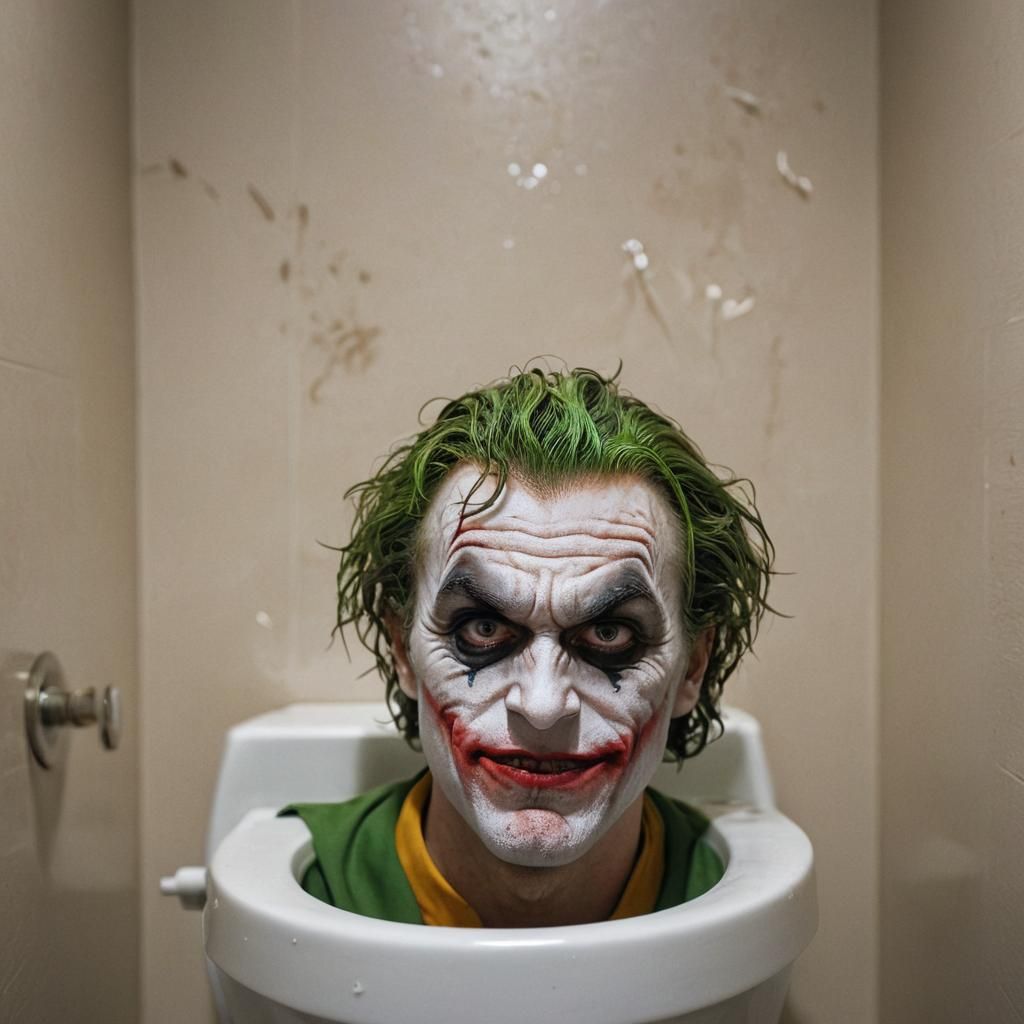 Joker Reads Batman Comic: Hyperrealistic Splash Art