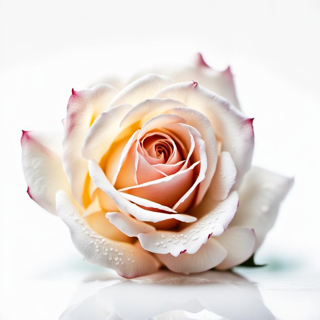 High-Key Still Life: Rose and Cross