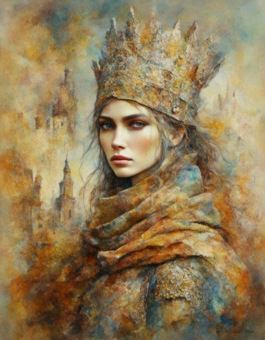 Medieval Knight as Oil Painting