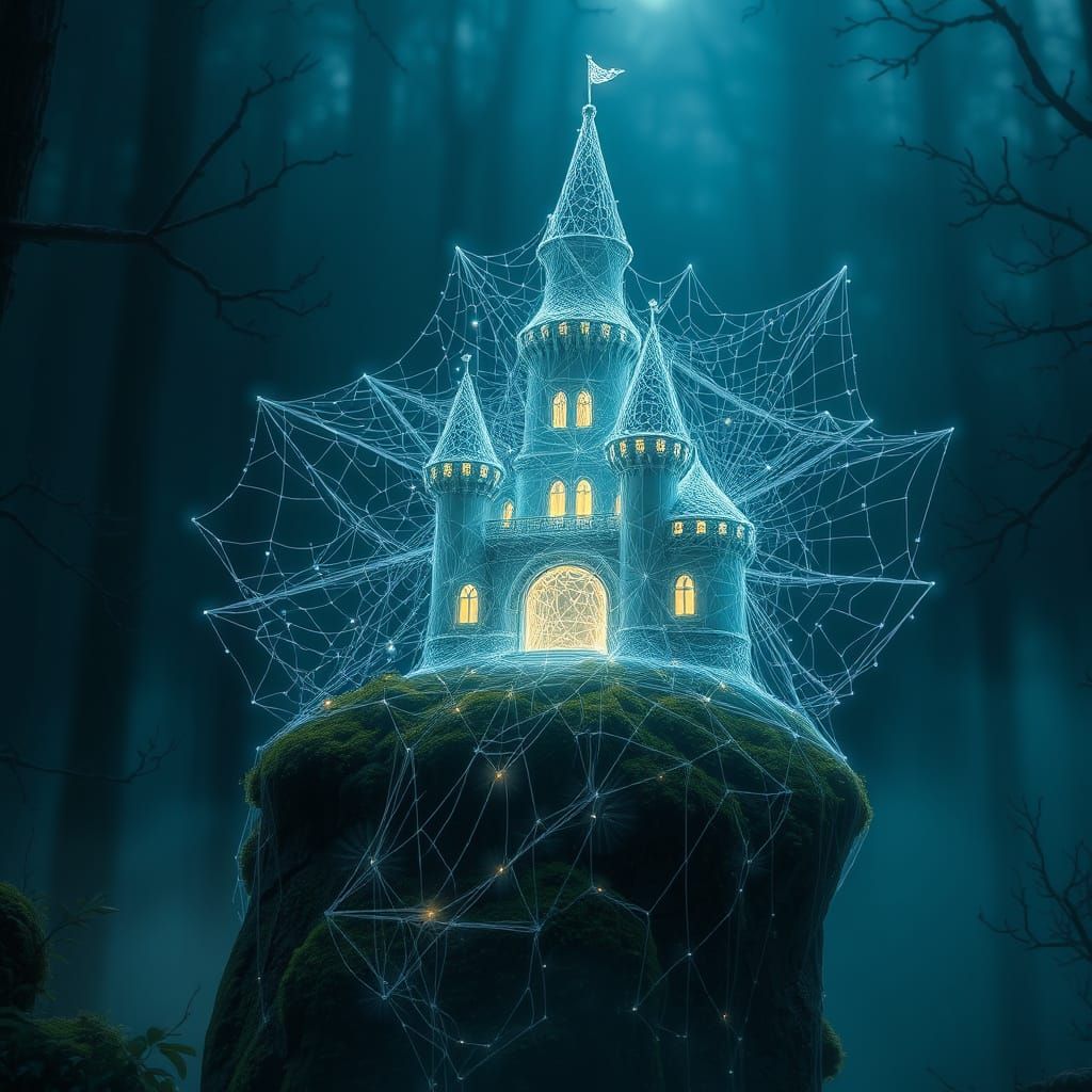 Ethereal Spiderweb Castle in Twilight Forest