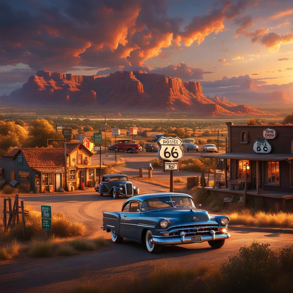 A small town and spectacular views on Route 66