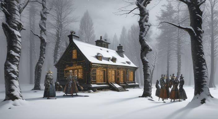 Baroque Scottish Landscape with Cybermen