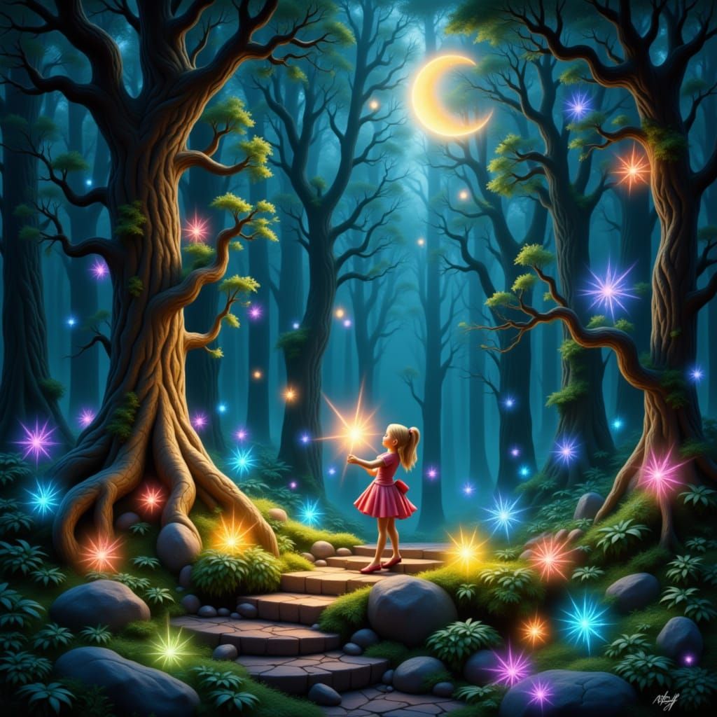 Enchanted Forest: A Glimmer of Magic and Wonder