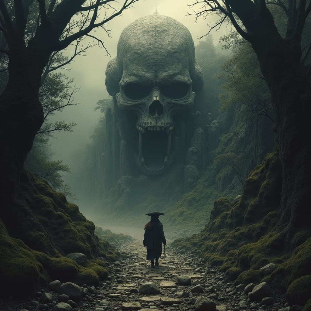 Grimdark Fantasy Landscapes in Dark Medieval Style