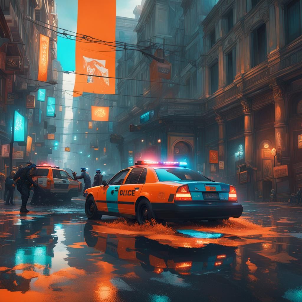 Police Officer Concept Art by Rutkowski in Unreal Engine