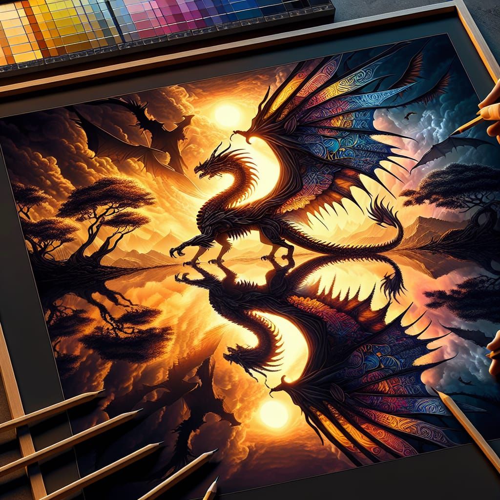 Majestic Dragon in Hyper-Realistic Splendor