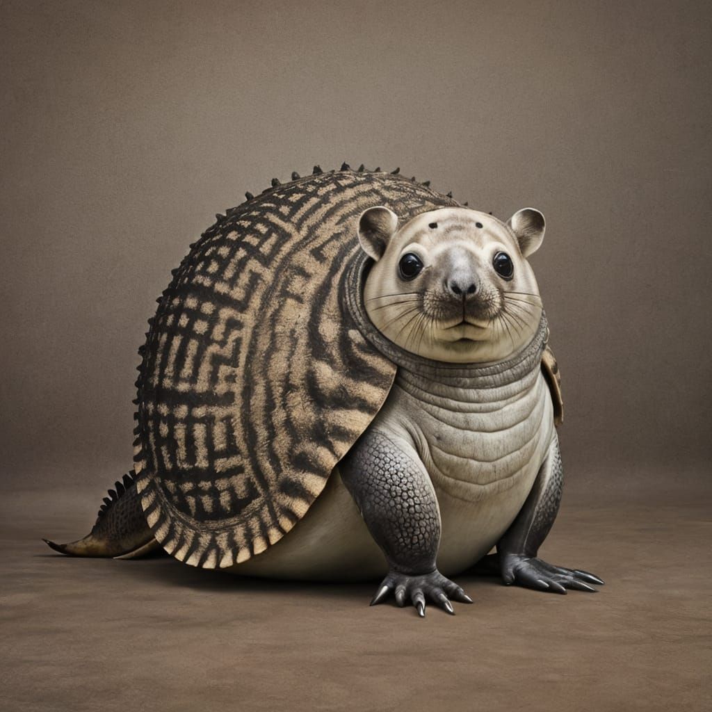 Armadillo-Skinned Seal: An AI-Generated Hybrid