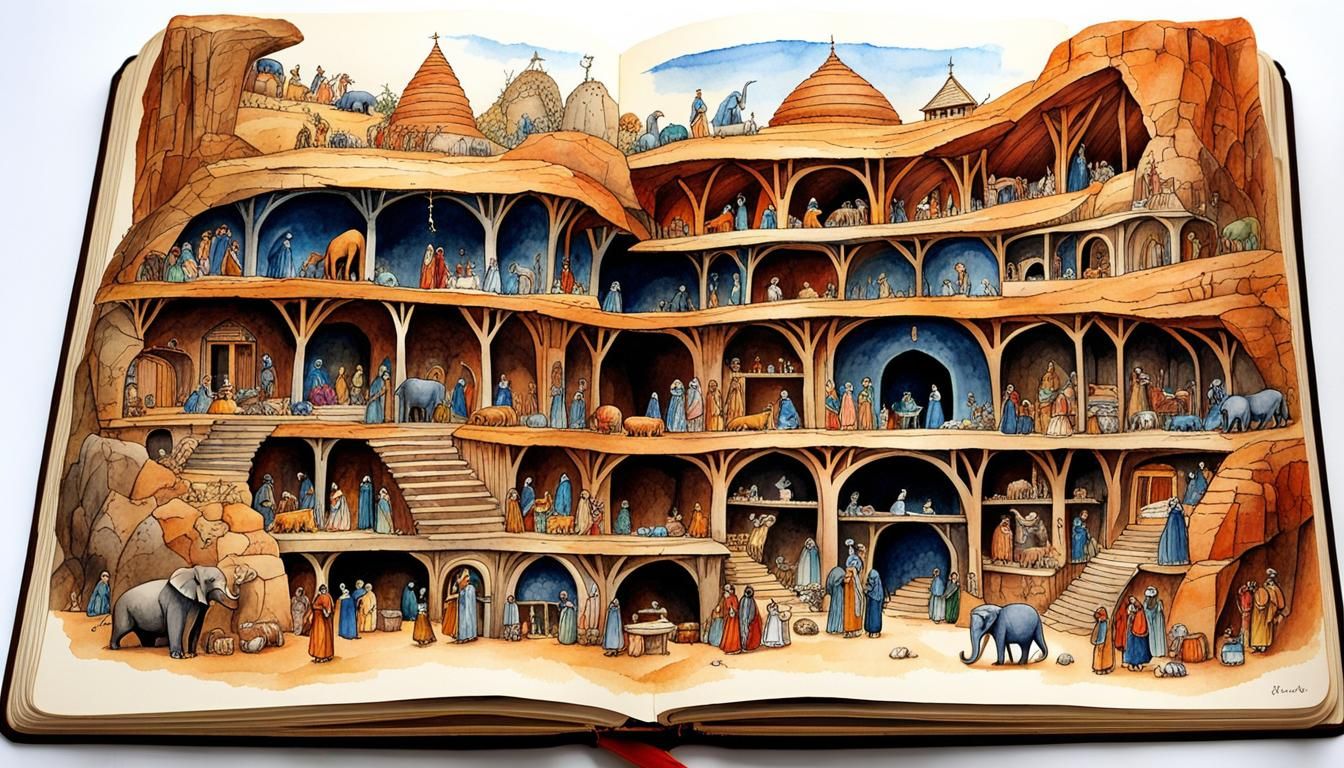 Where Once We Dwelled: Cross-section of Secret Ancient  Underground Stone Village