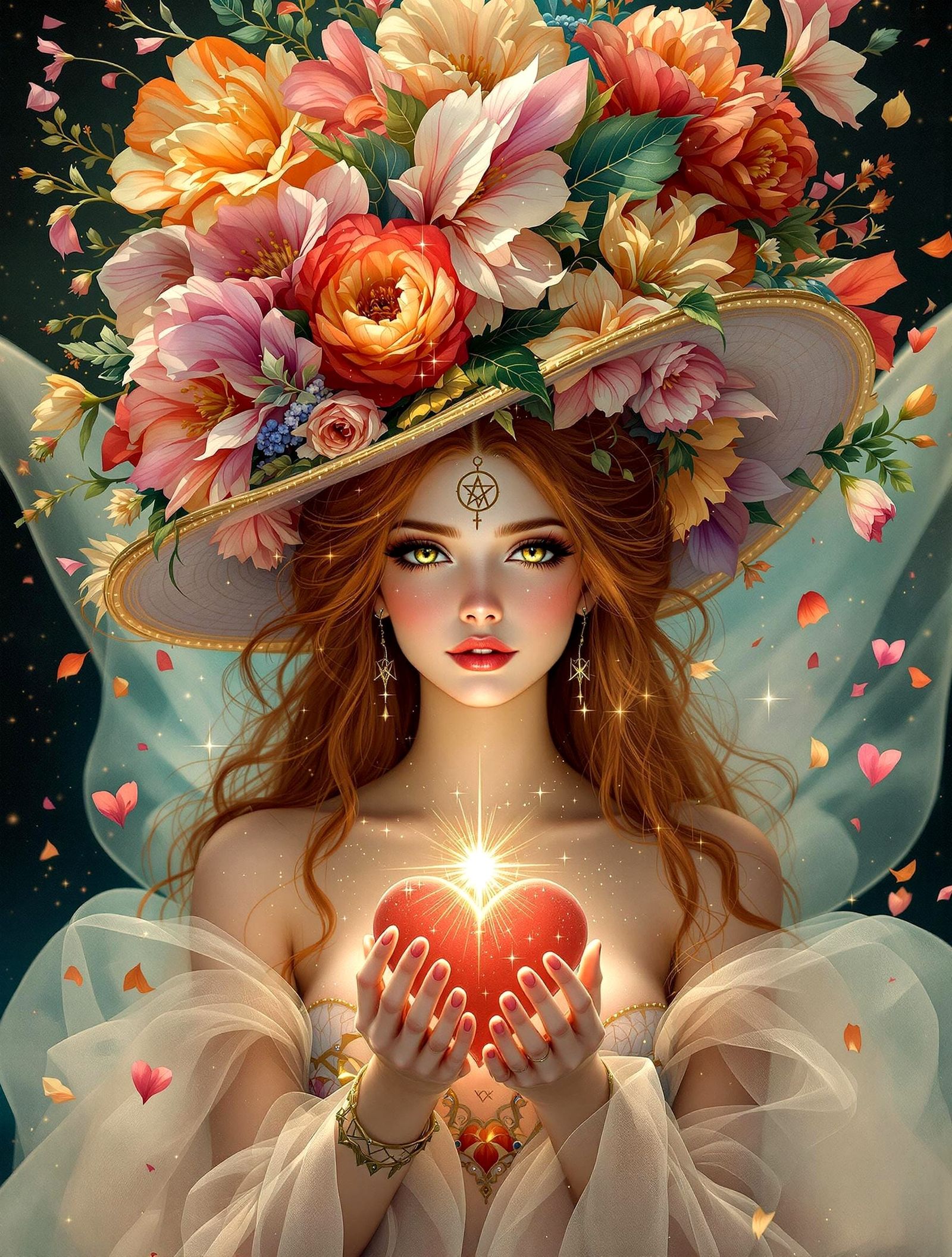 Fairy Queen in Exotic Floral Crown