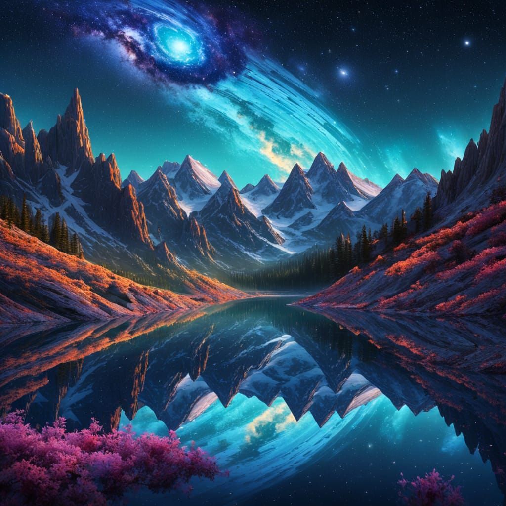 Stunning Milky Way Landscape under Starry Skies