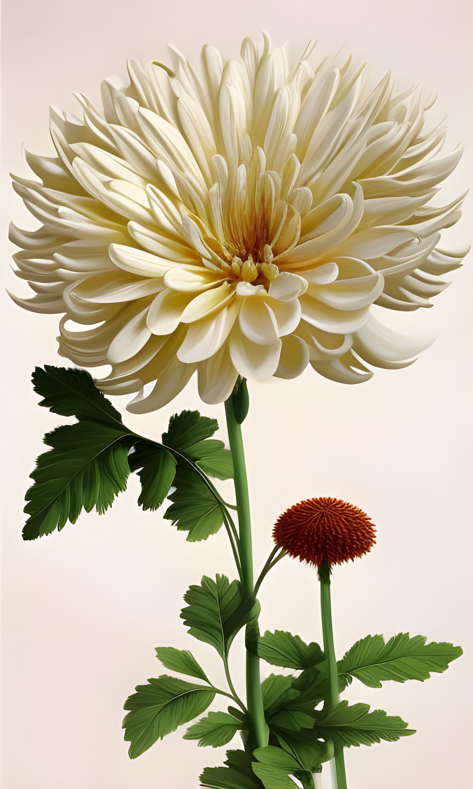 Surreal Chrysanthemum Flower Digital Illustration