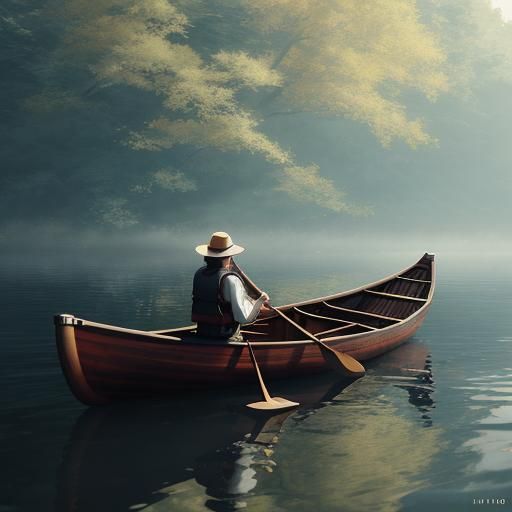 Anime-Inspired 3D Art: Paddling Your Own Canoe