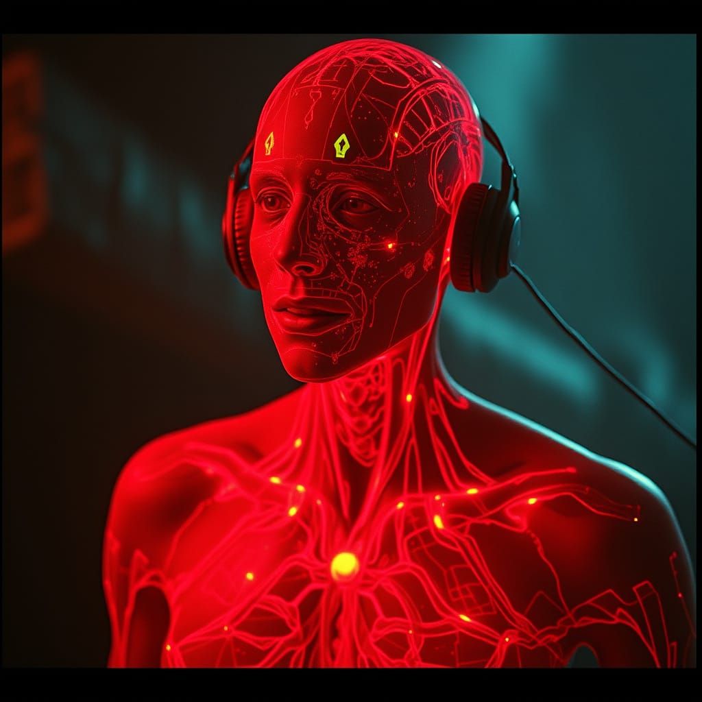 Cyberpunk Thriller in Film Noir Style