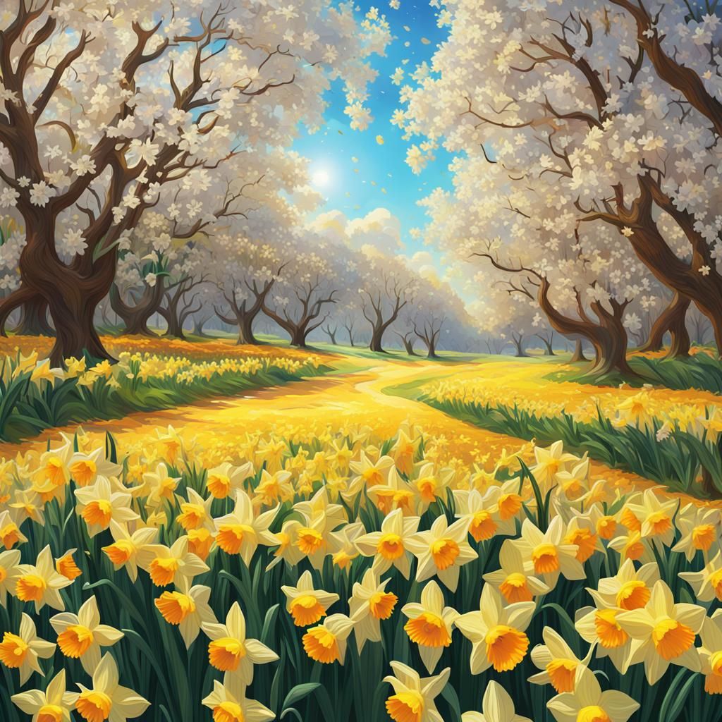 Field of daffodils