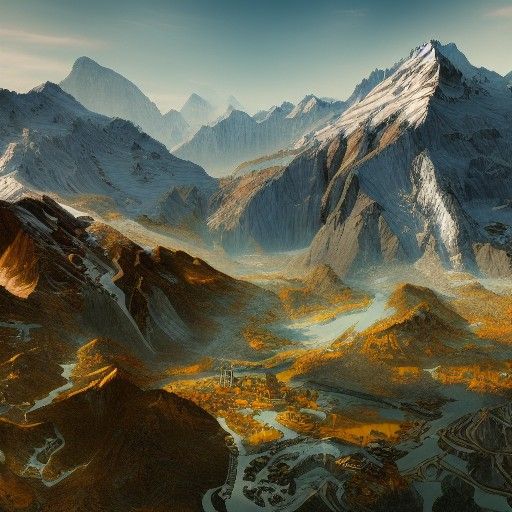 Detailed Map of Switzerland as Fantasy Art