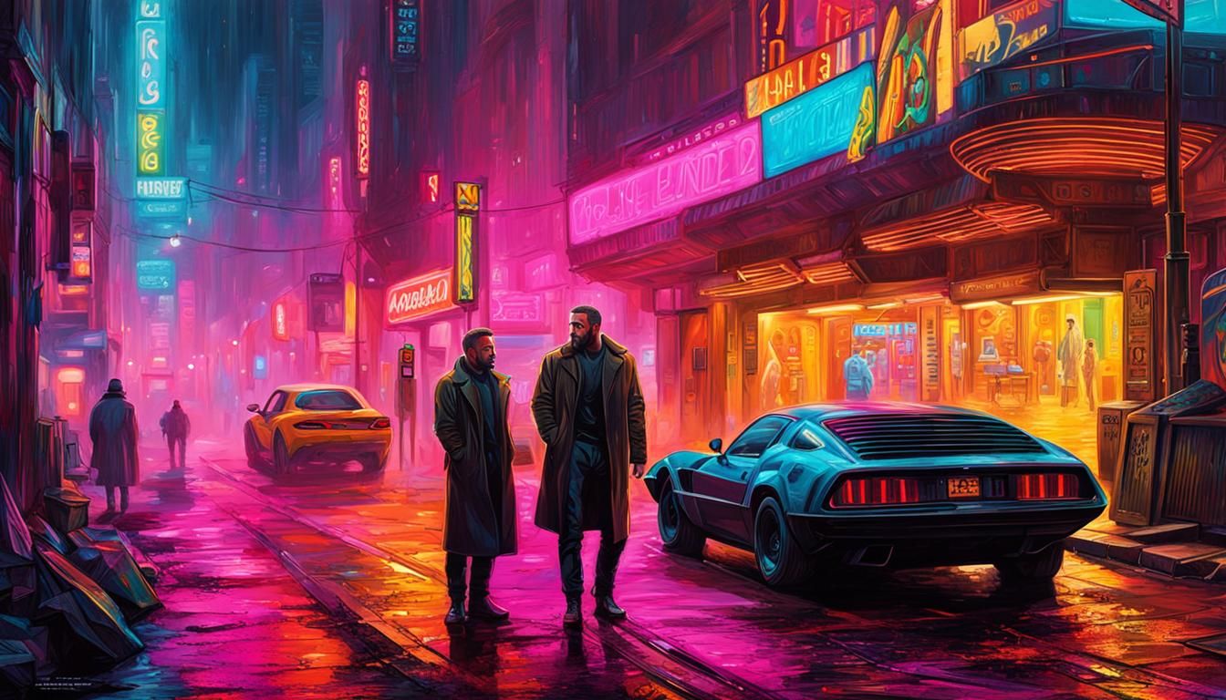Idris Elba in Blade Runner Graffiti Art