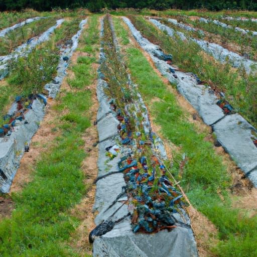 AI Generated Blueberry Bed