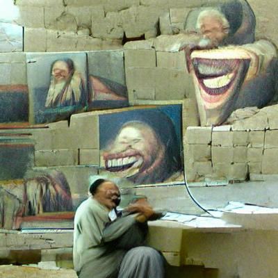 man laughing