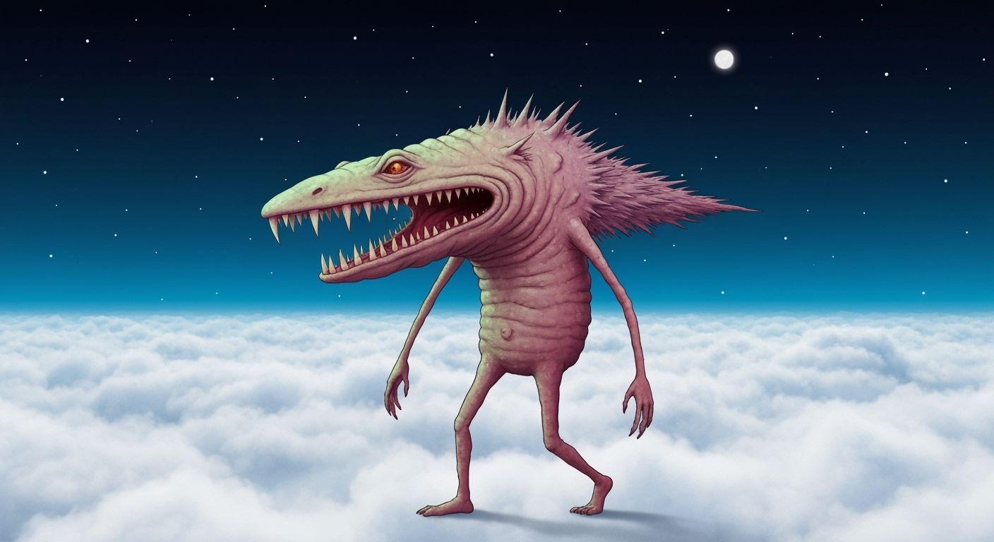 Nonsensical Creature Walks on Star Clouds