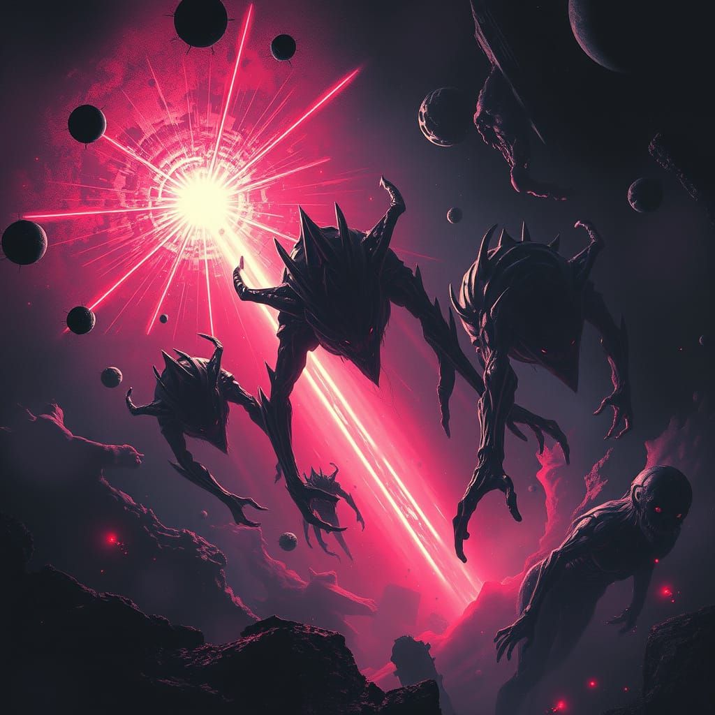 Cyberpunk Cosmic Horror in Deep Space