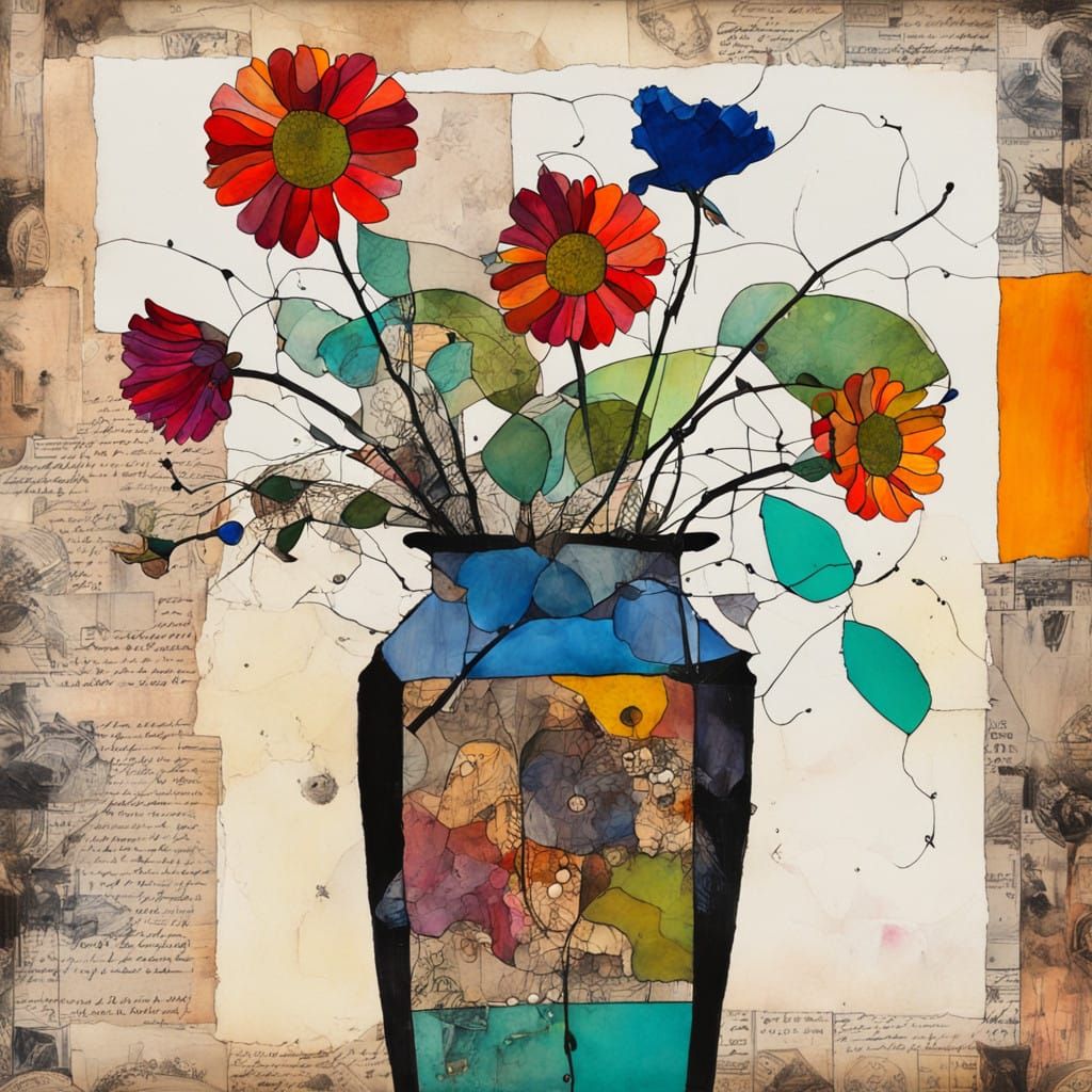 Vibrant Whimsical Still Life in Triadic Colours
