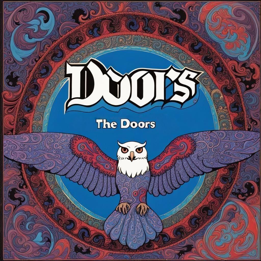 Psychedelic Album Cover with Paisley Patterns