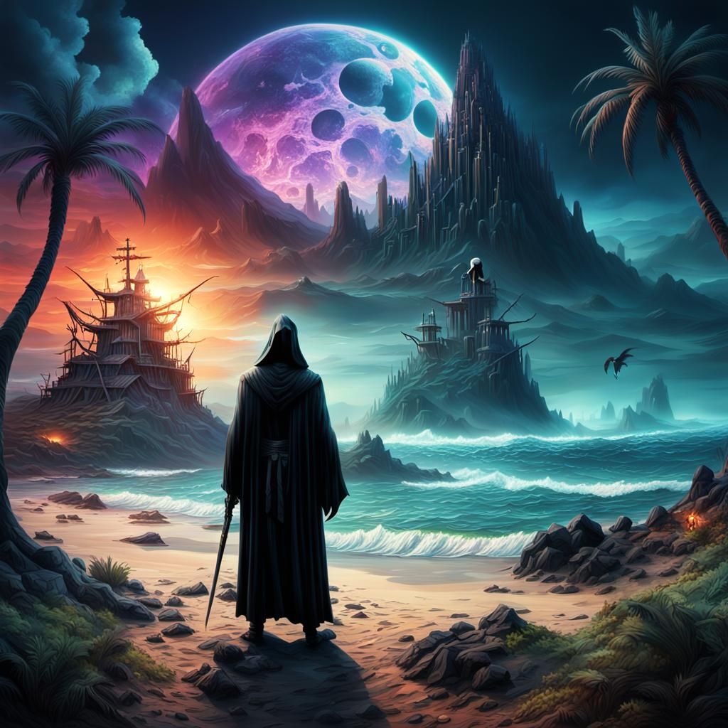 Grim Reaper on Psychedelic Alien Island