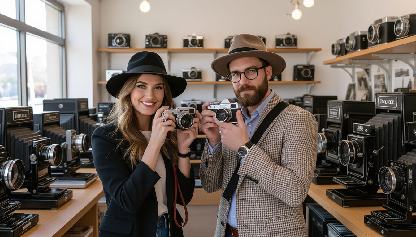 Photographers Showcase Vintage Cameras in Cinematic Style