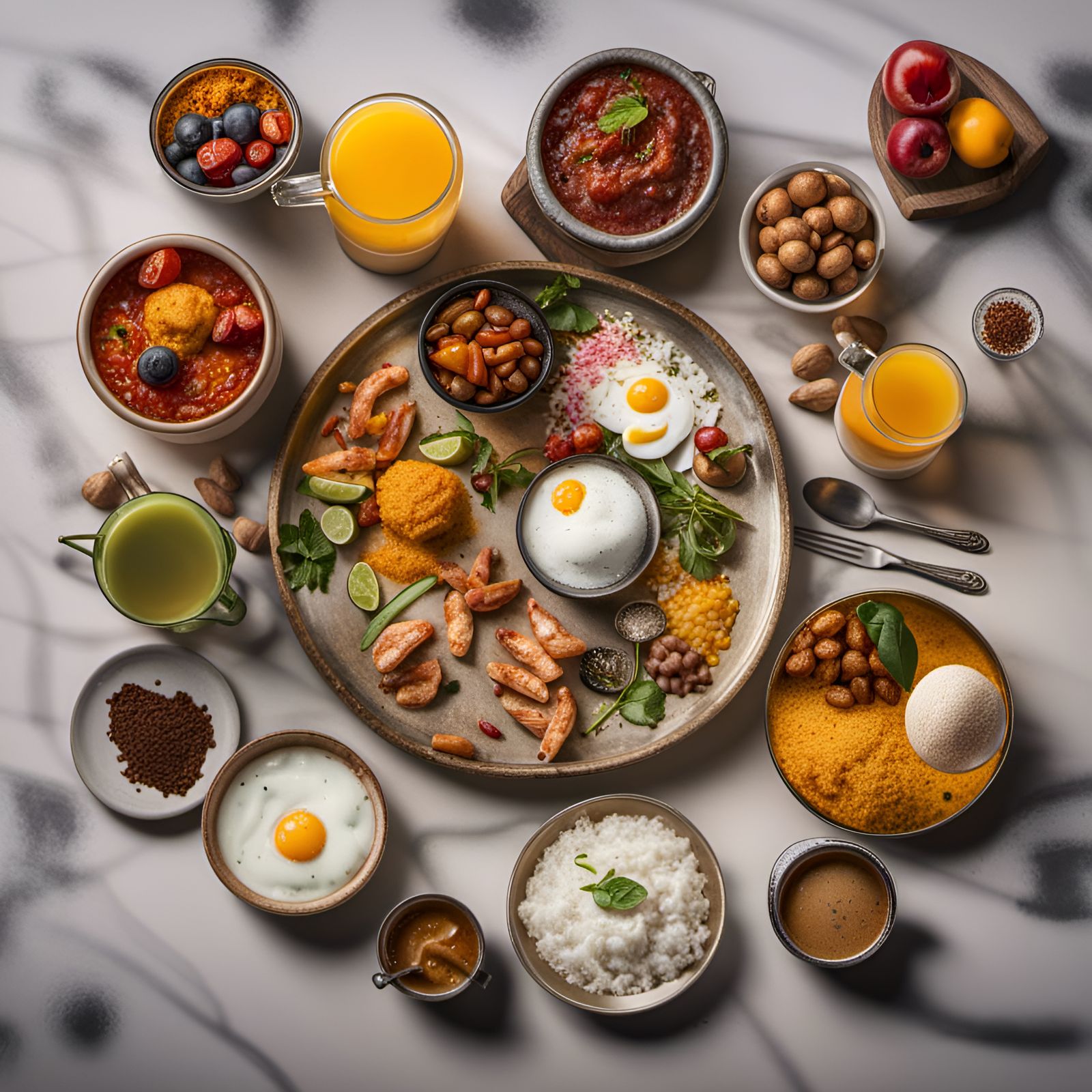 Visual of a Southern India’s breakfast depth of field unreal engine 5 8k resolution concept art hyperdetailed complement...