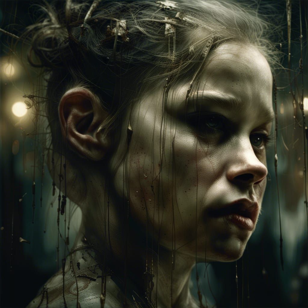 Victorious Figure in Hyperrealistic Chiaroscuro