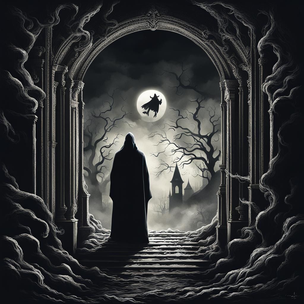 Haunting Channel Icon: Sinister Silhouette in the Dark