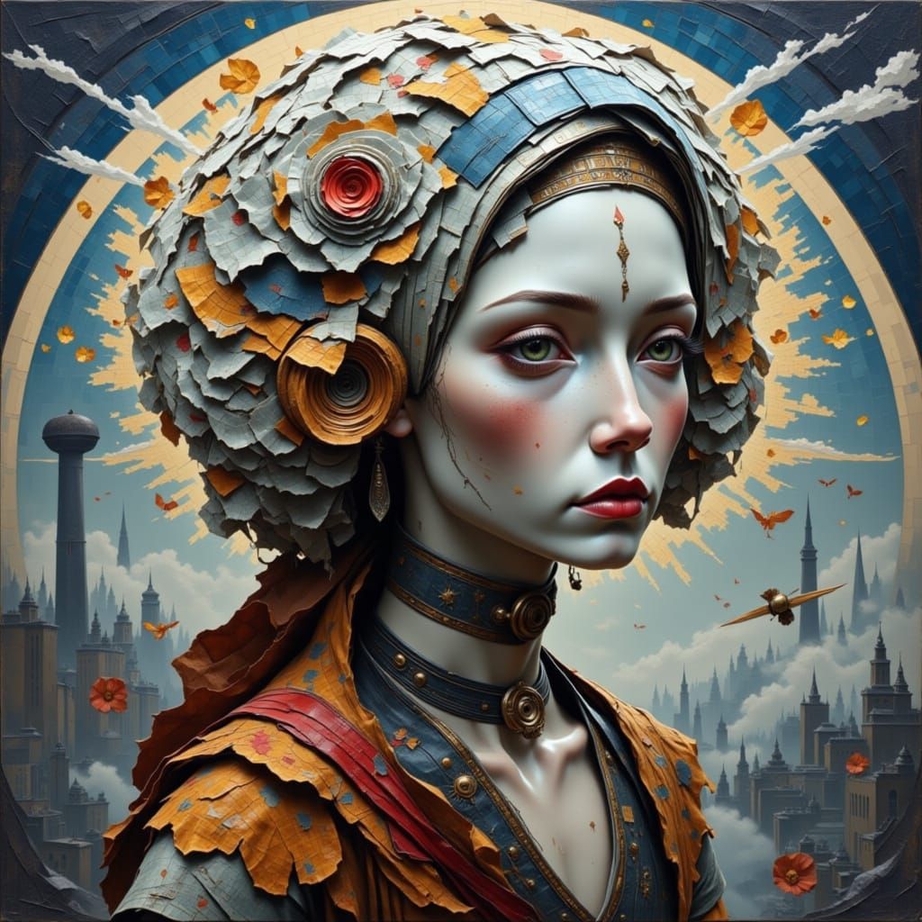 Abstract Design with Textures and Vibrant Colors