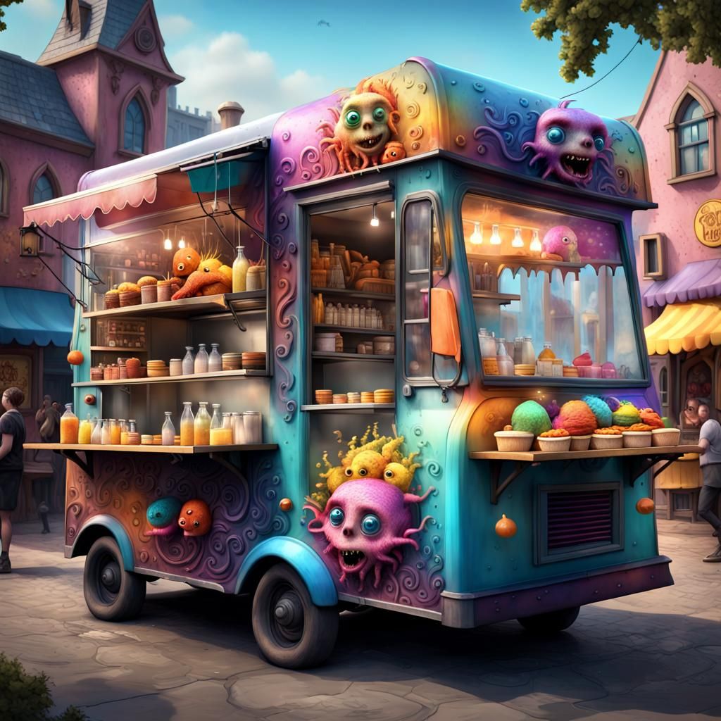 3d hd Colony of Colorful adorable Creatures gothic fully foo...