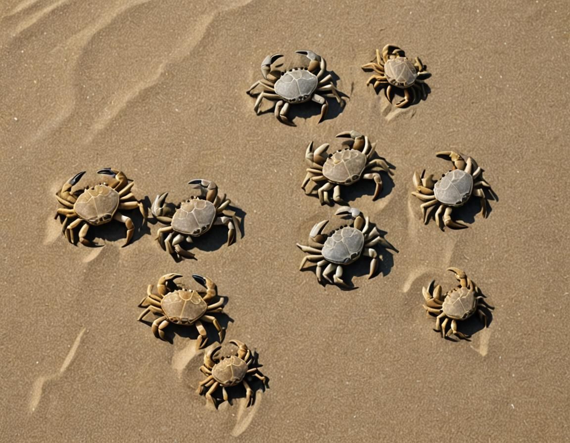 Sand Crabs on the Beach