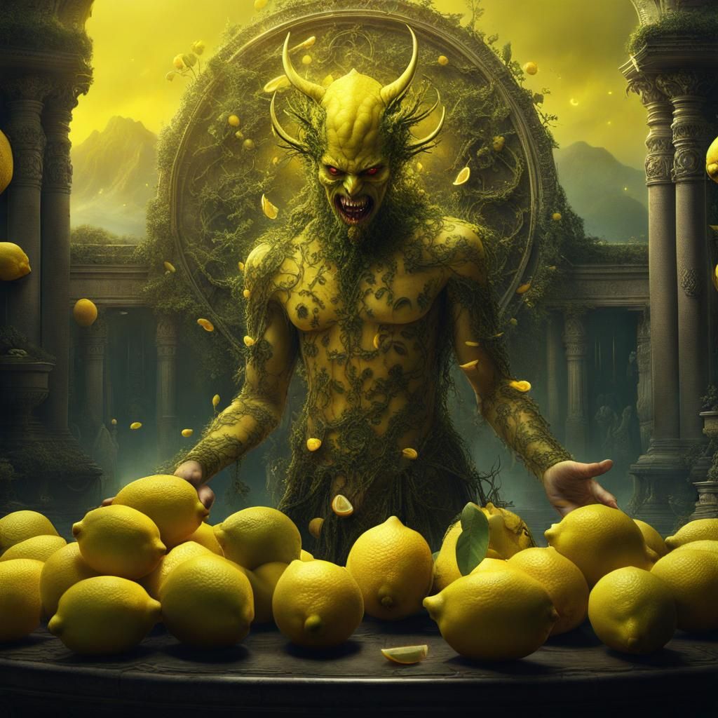 Summoning a Lemon Demon: Epic Digital Painting