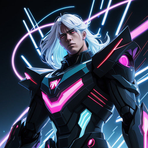 Futuristic Anime Hero Maxon Eternis Blends Tron and Manga St...