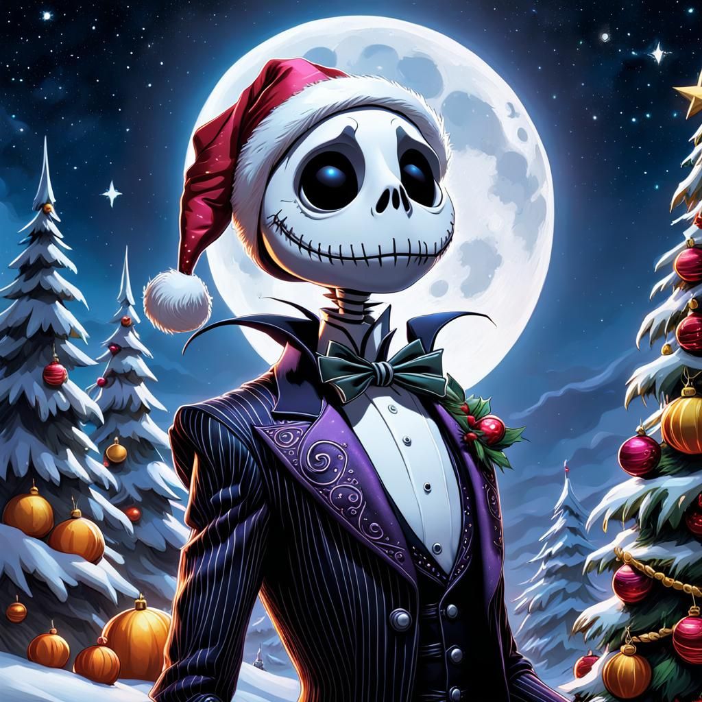 Holiday Jack Skellington, Disney Pixar Comic Art